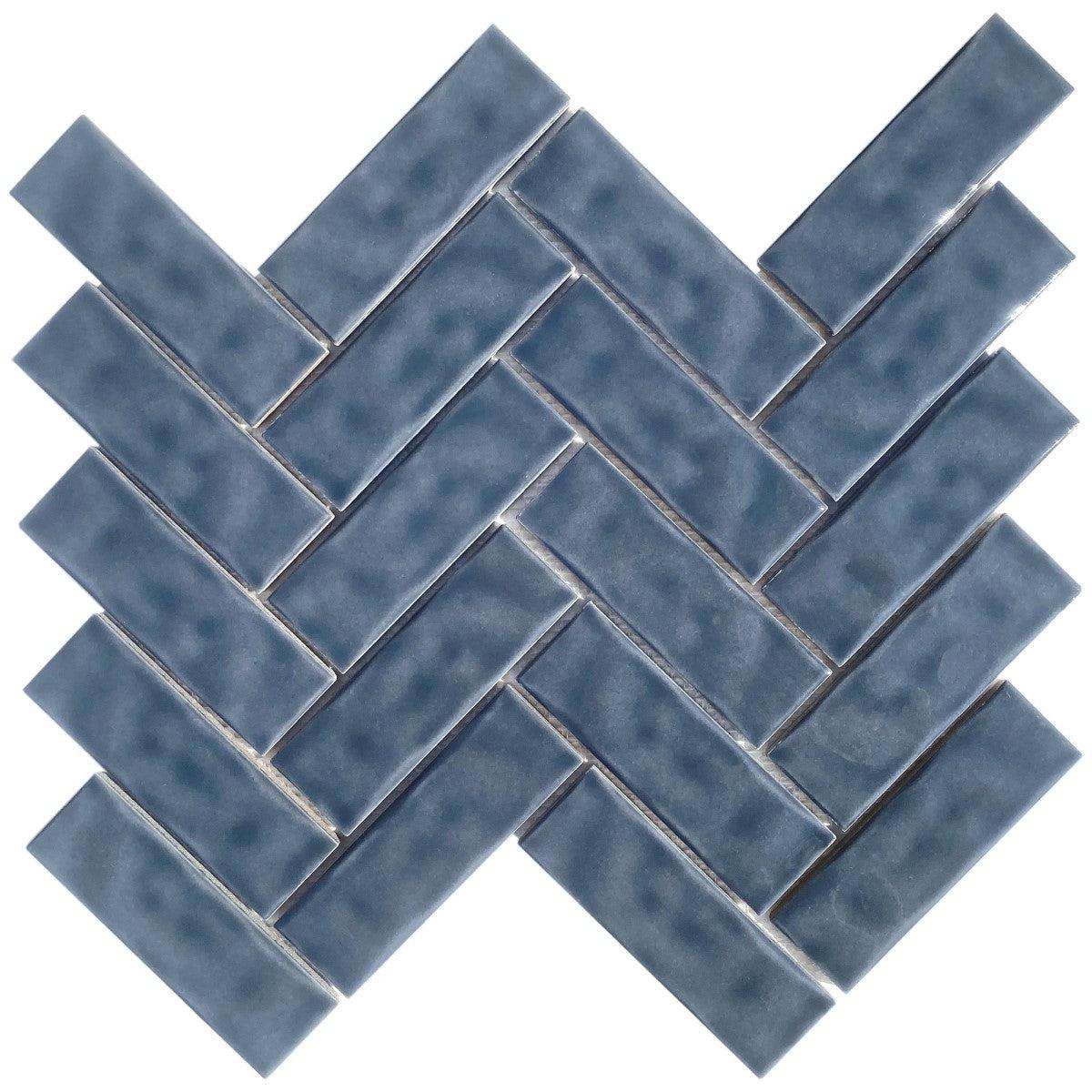 Cirrus Blue Herringbone Sample