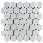 2 Inch Glossy Gray Honeycomb Hex Porcelain Mosaic Tile