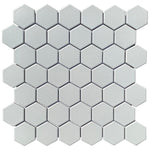 2 Inch Matte Gray Honeycomb Hex Porcelain Mosaic Tile