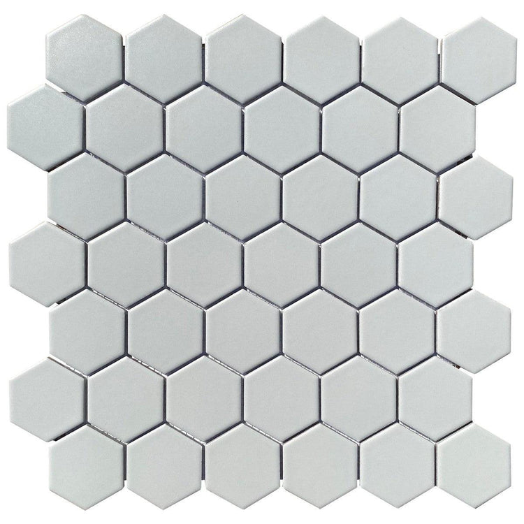 2 Inch Matte Gray Honeycomb Hex Sample