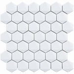 2 Inch 3D White Honeycomb Hex Sample