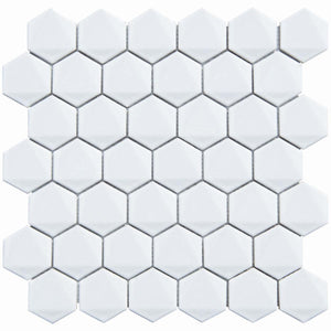 2 Inch 3D White Honeycomb Hex Sample