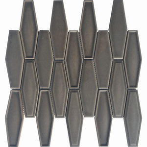 Dimension Charcoal Gray Elongated Hexagon Sample