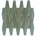 Dimension Sage Elongated Hexagon Porcelain Mosaic Tile
