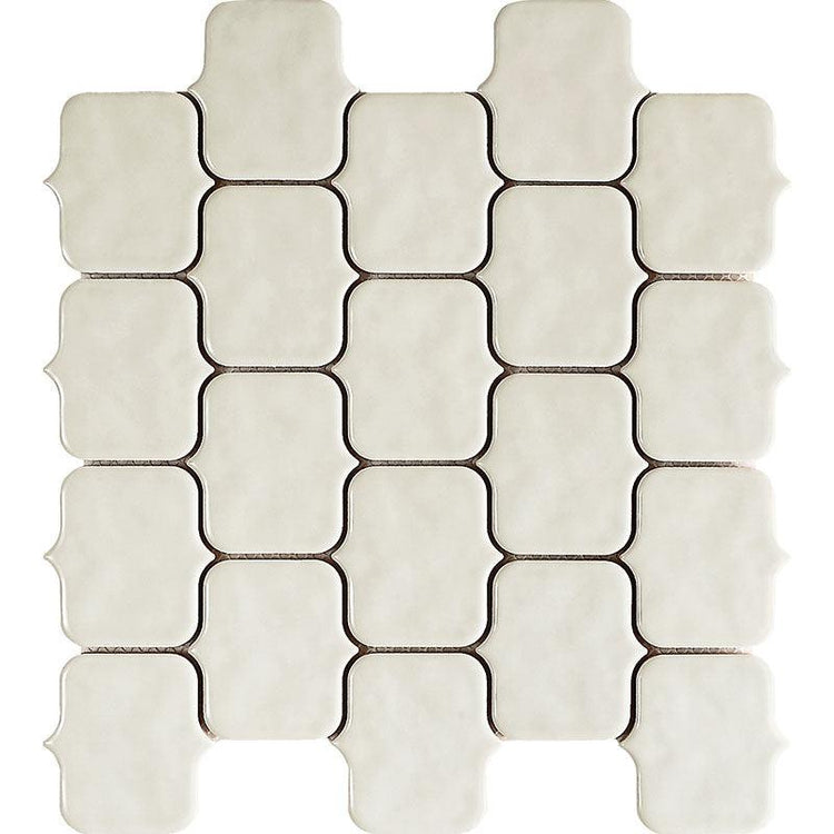 Moroccan Scroll Neutral Porcelain Mosaic Tile