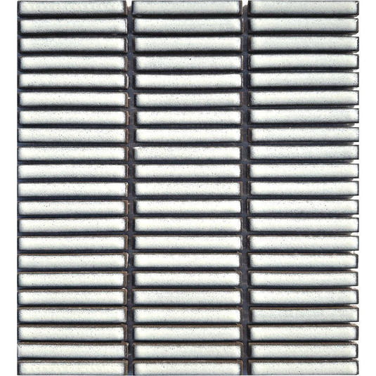 Lattice White Speckle Stacked Brick Porcelain Mosaic Tile