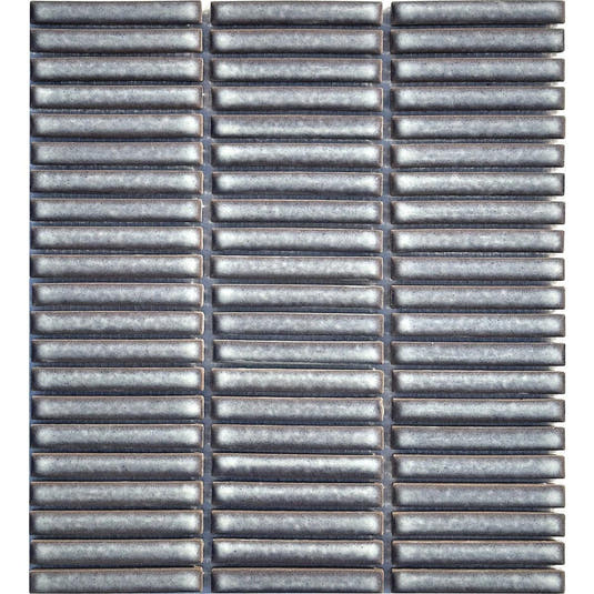 Lattice Silver Stacked Brick Porcelain Mosaic Tile