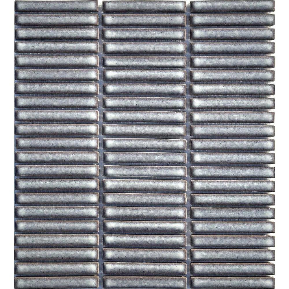 Lattice Silver Stacked Brick Porcelain Mosaic Tile