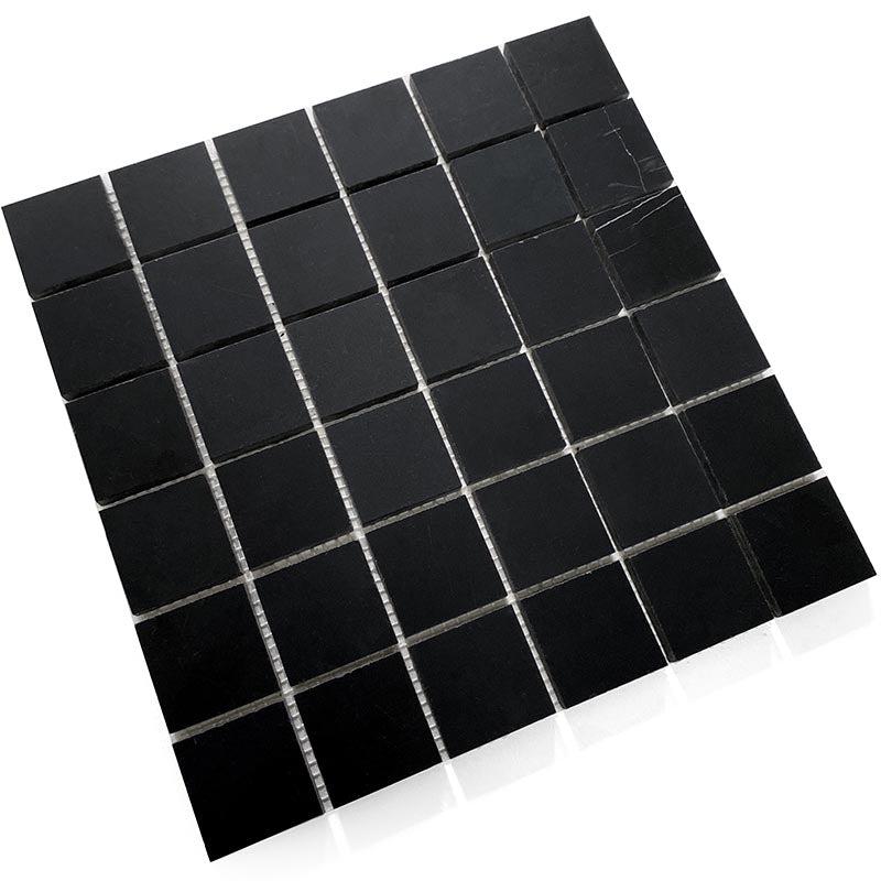 Black Marble Square Mosaic Tile