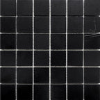 Nero Marquina Large Square Marble Mosaic Tile
