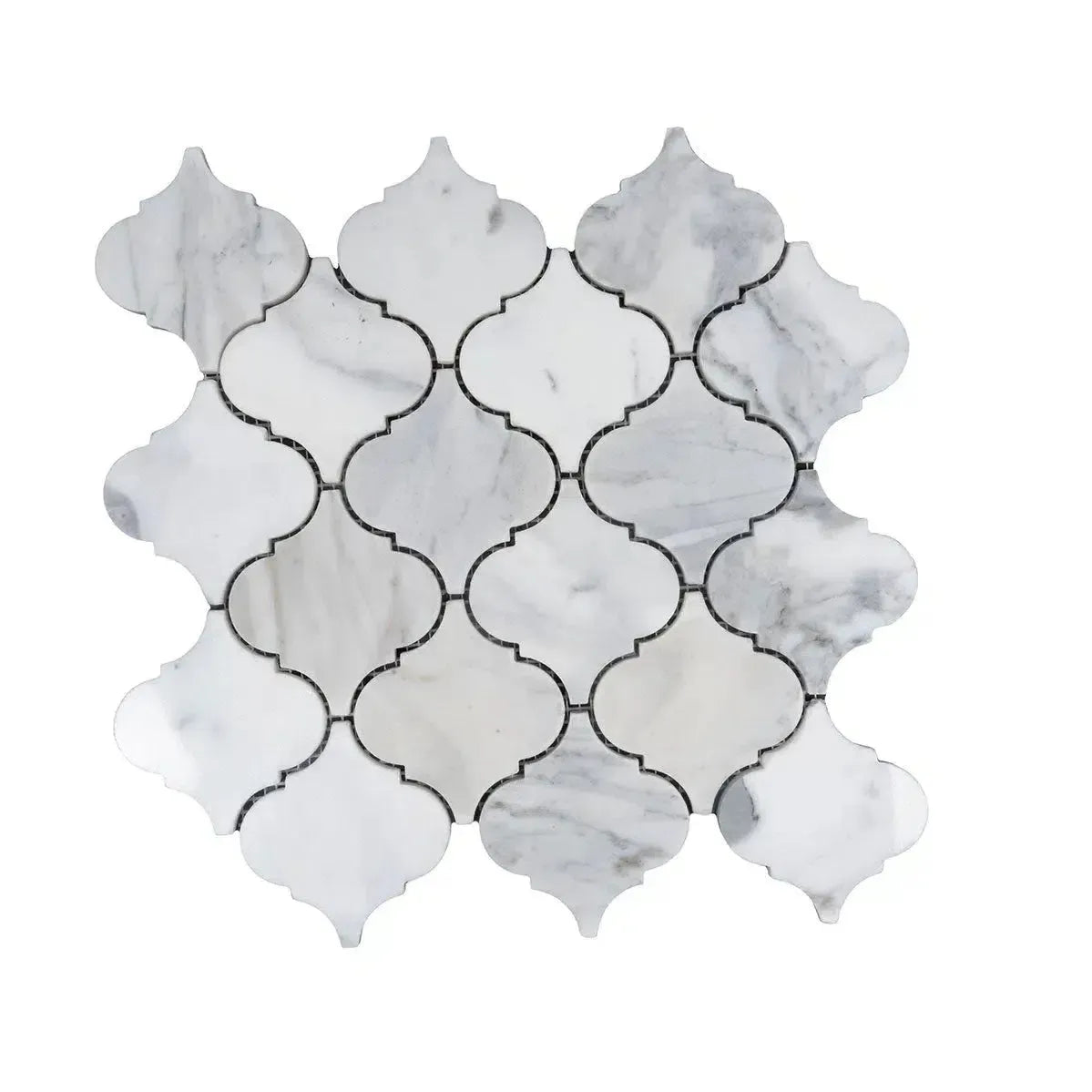 Calacatta Gold Arabesque Marble Mosaic Tile | Tile Club