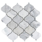 Calacatta Gold Arabesque Marble Mosaic Tile | Tile Club