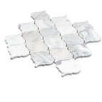 Calacatta Gold Arabesque Marble Mosaic Tile | Tile Club