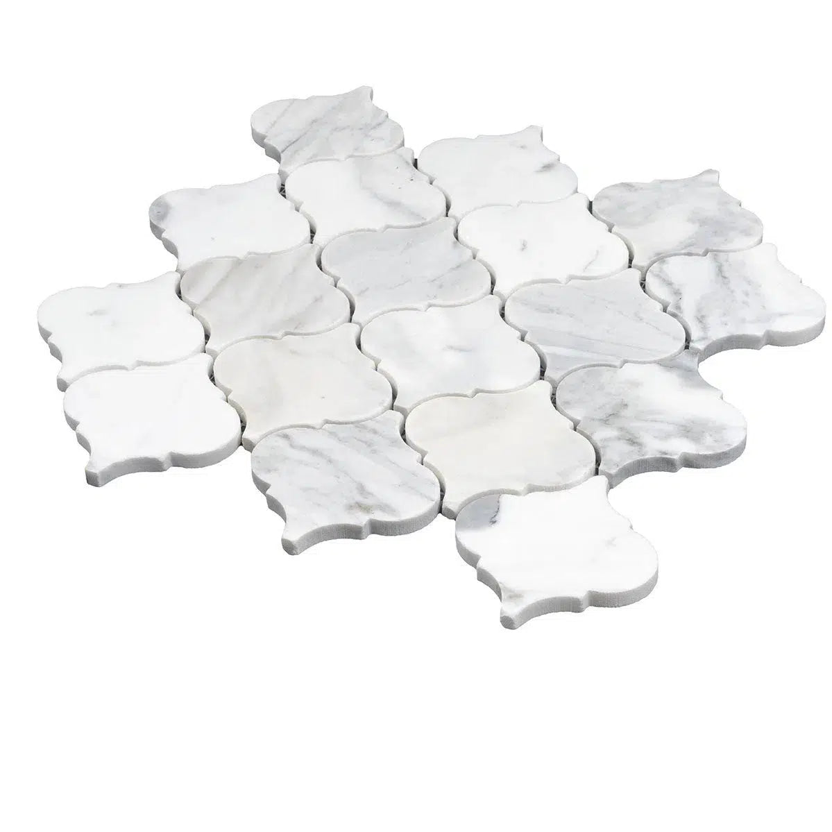 Calacatta Gold Arabesque Marble Mosaic Tile | Tile Club