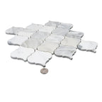 Calacatta Gold Arabesque Marble Mosaic Tile | Tile Club