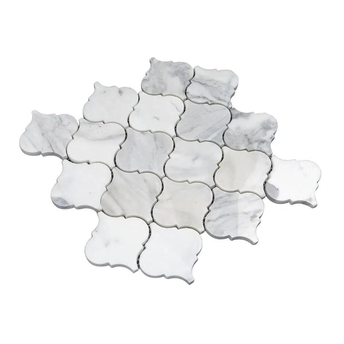 Calacatta Gold Arabesque Marble Mosaic Tile | Tile Club