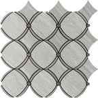 Athens Gray Diamond Chain Marble Mosaic Tile Sample