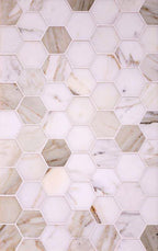 2" Calacatta Gold Hexagon Tile Polished | Tile Club