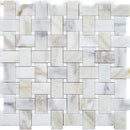 Calacatta Gold Marble Basket Weave Tile Mosaic