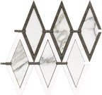 Medieval Diamonds Calacatta Gold & Lagos Azul Mosaic Tile Sample
