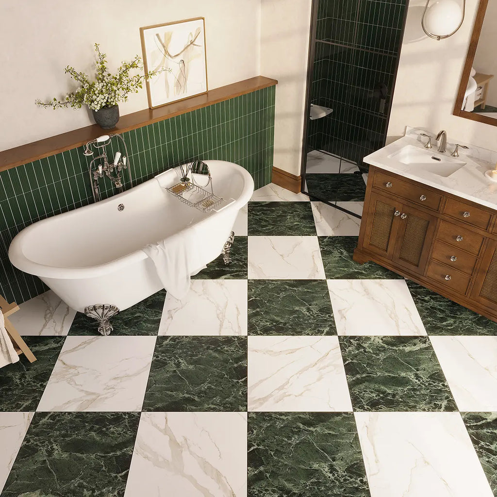 Groove Laurel Deco Gloss Ceramic Subway Tile | Tile Club