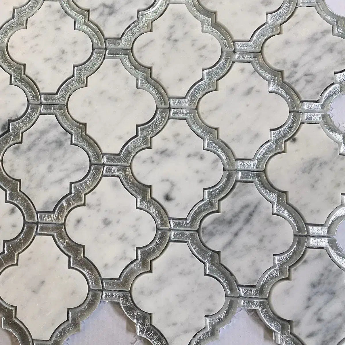Milan Silver Lantern Waterjet Mosaic Tile