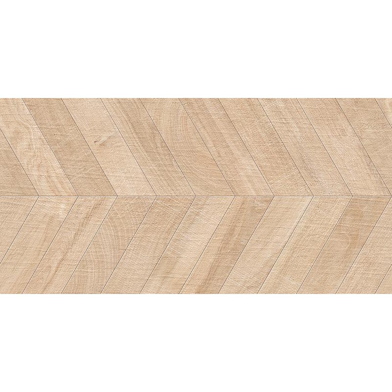 Japandi Chevron Maple Wood-Look Tile Flooring | Tile Club