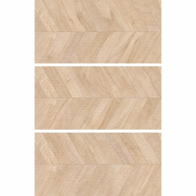 Japandi Chevron Maple Wood-Look Tile Flooring | Tile Club