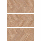 Japandi Chevron Natural Wood-Look Tile Flooring | Tile Club