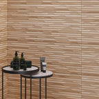 Japandi Oak Textured 16x48 Ceramic Tile