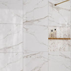 Azra Statuario Coffee 24x24 Large Format Porcelain Tile | Tile Club