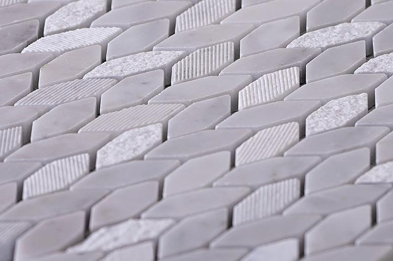 leaf tile backsplash