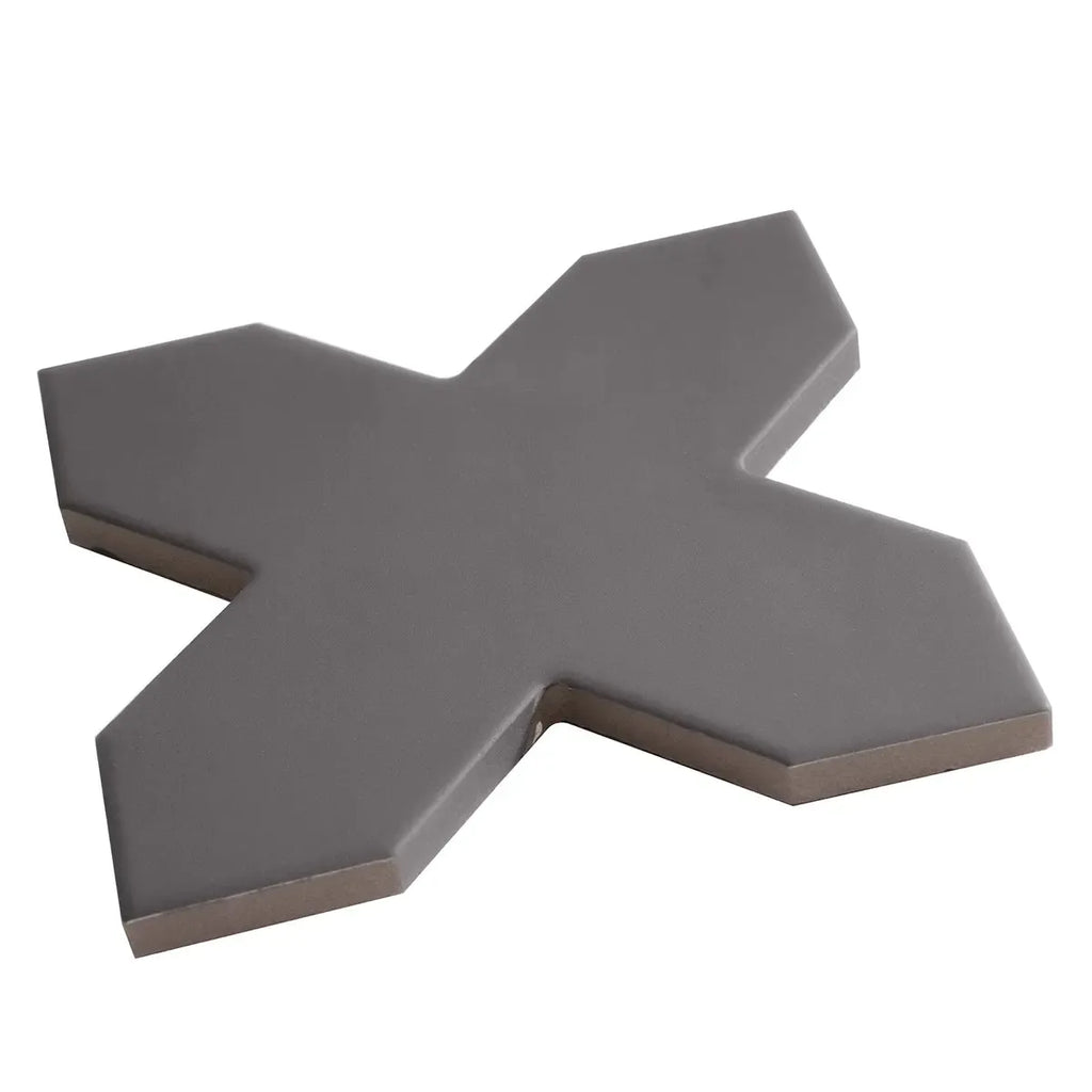 Carmel Matte Black Porcelain Cross Tile | Tile Club