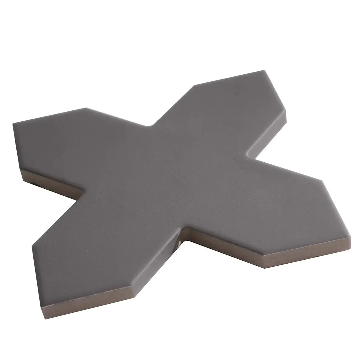 Carmel Matte Black Porcelain Cross Tile | Tile Club