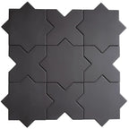 Carmel Matte Black Porcelain Star Tile | Tile Club