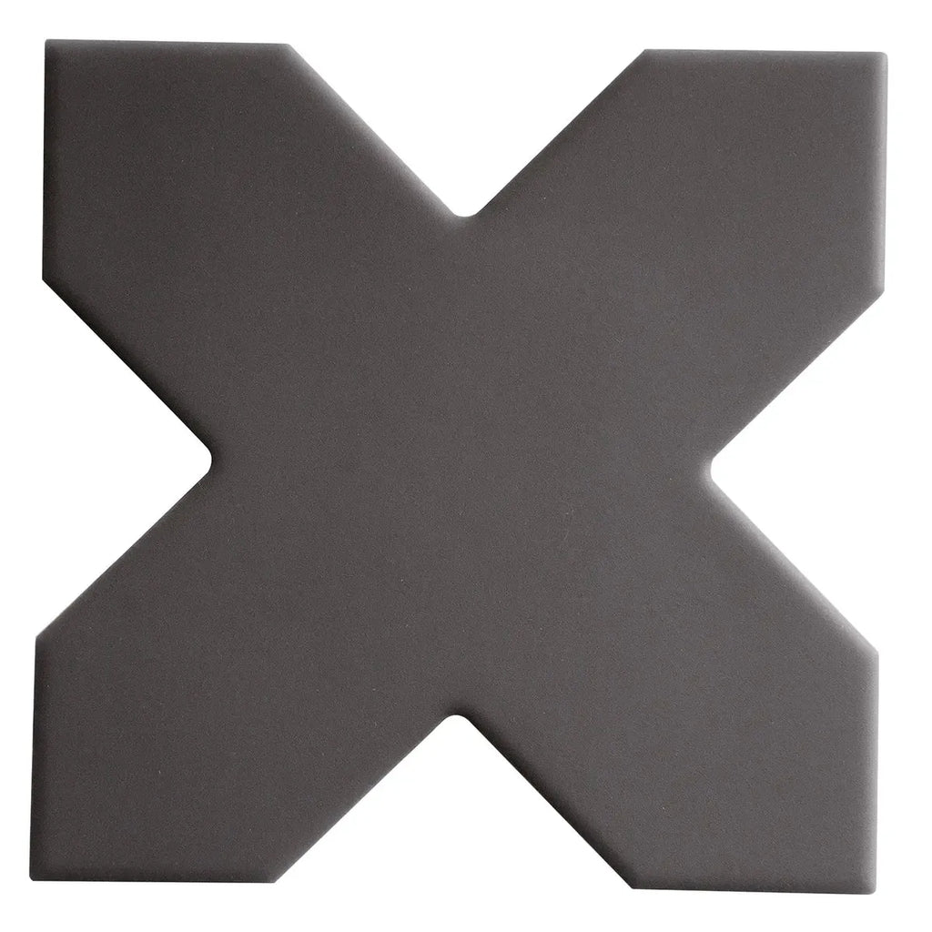 Carmel Matte Black Porcelain Cross Tile | Tile Club
