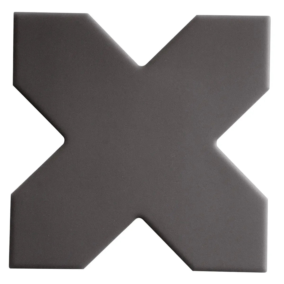 Carmel Matte Black Porcelain Cross Tile | Tile Club