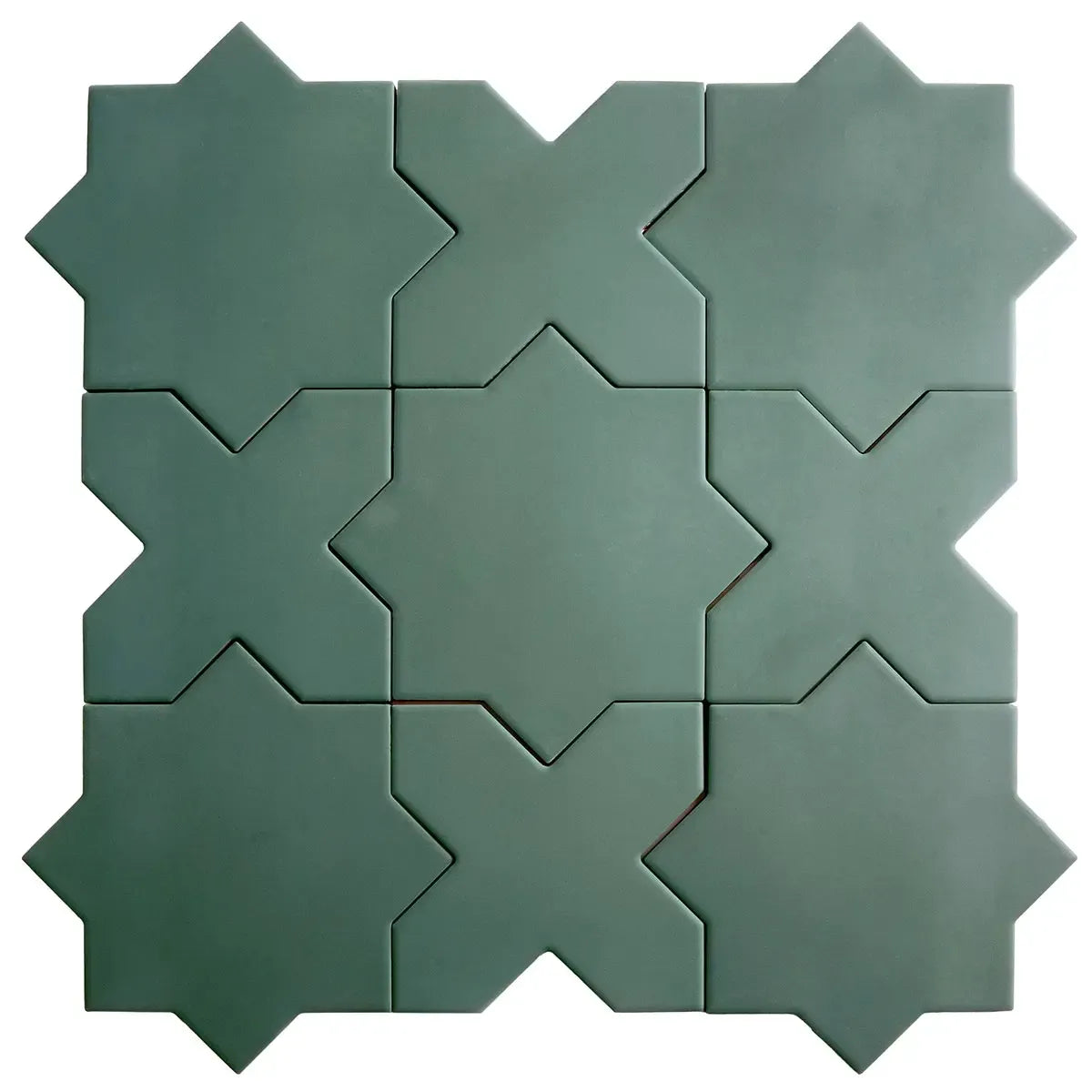 Carmel Sage Green Porcelain Star Tile