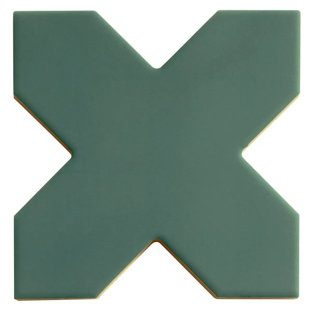 Carmel Sage Green Porcelain Cross Tile