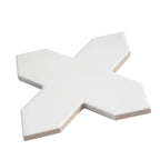 Carmel Matte White Porcelain Cross Tile | Tile Club