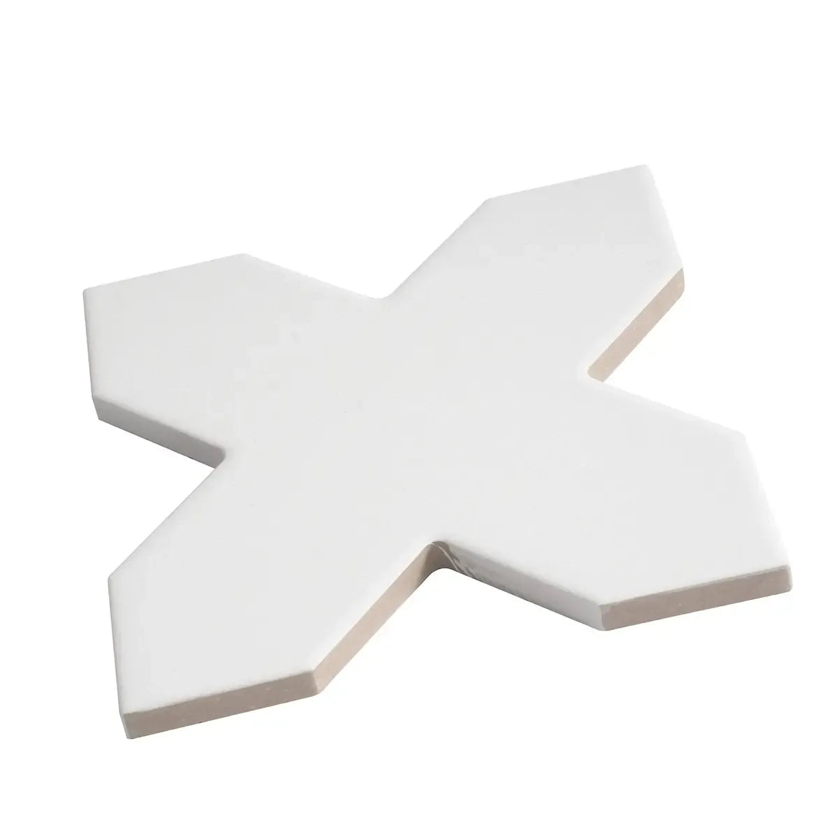 Carmel Matte White Porcelain Cross Tile | Tile Club