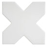 Carmel Matte White Porcelain Cross Tile