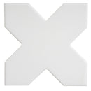 Carmel Matte White Porcelain Cross Tile
