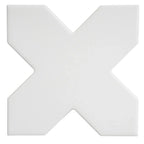 Carmel Matte White Porcelain Cross Tile