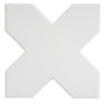 Carmel Matte White Porcelain Cross Tile