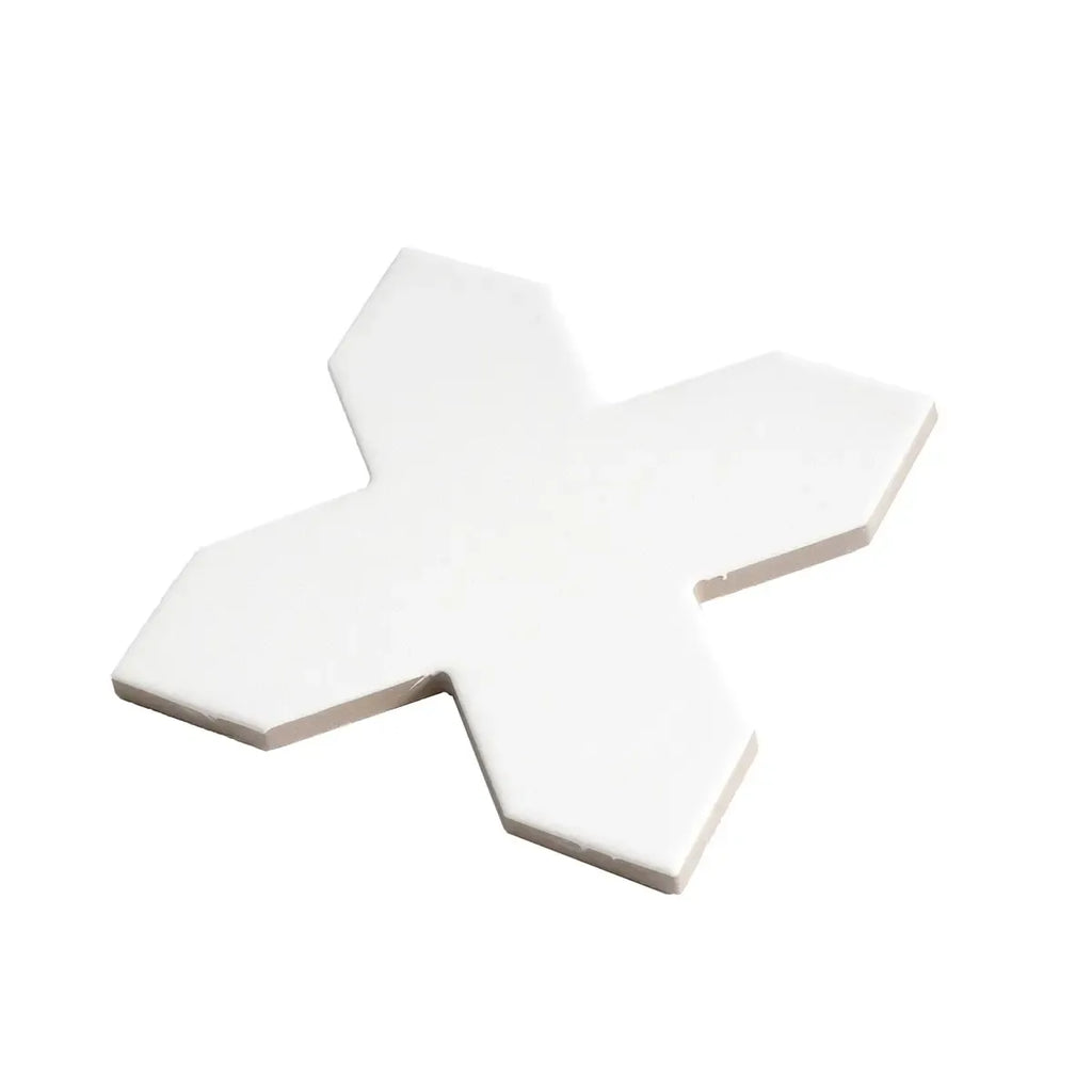 Carmel Matte White Porcelain Cross Tile | Tile Club
