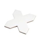 Carmel Matte White Porcelain Cross Tile