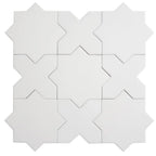 Carmel Matte White Porcelain Cross Tile