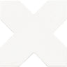 Carmel Matte White Porcelain Cross Tile Sample Piece