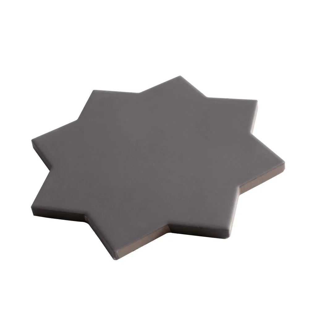 Carmel Matte Black Porcelain Star Tile